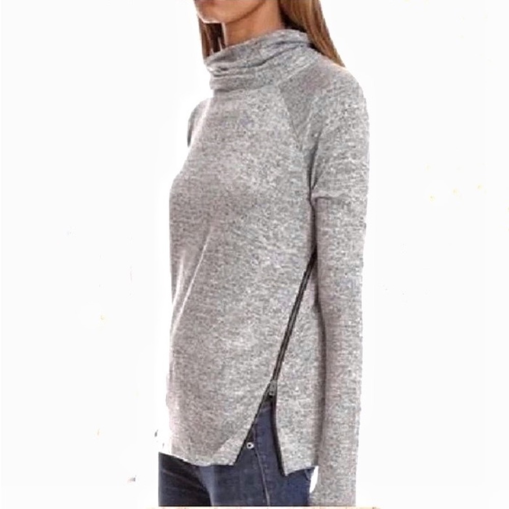 Rag & Bone Jean Camden Turtleneck Pullover Zip De… - image 1